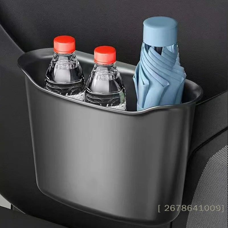 Car Backseat Organizer - Hanging Storage Caddy & Trash Can for Bottles, Umbrella, Car Essentials